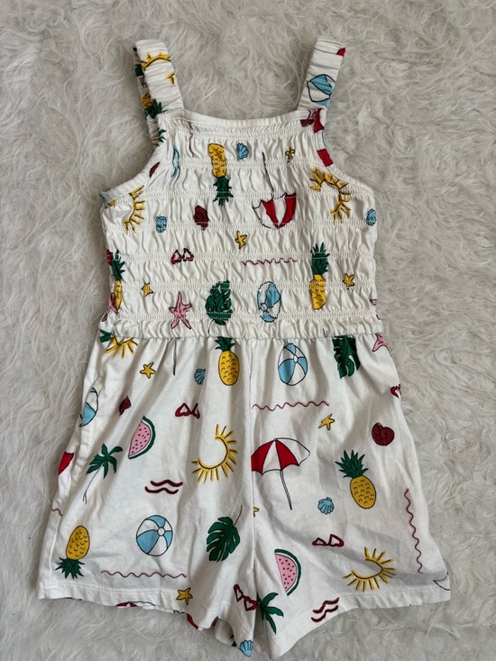 Old Navy Other - Old Navy Girls Multi Colored Tropical Beachy AOP Smocked Romper